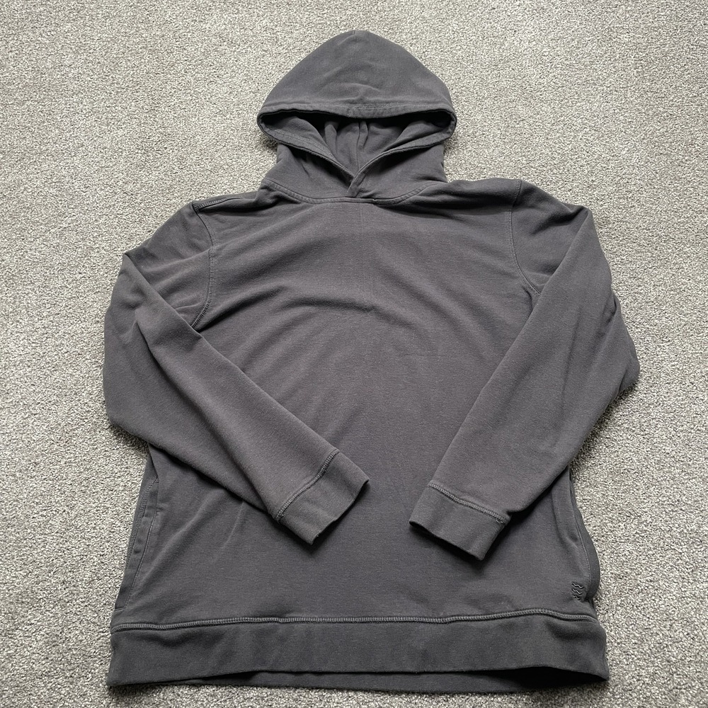Free Fly Apparel Charcoal Gray Hooded Pullover Sweatshirt